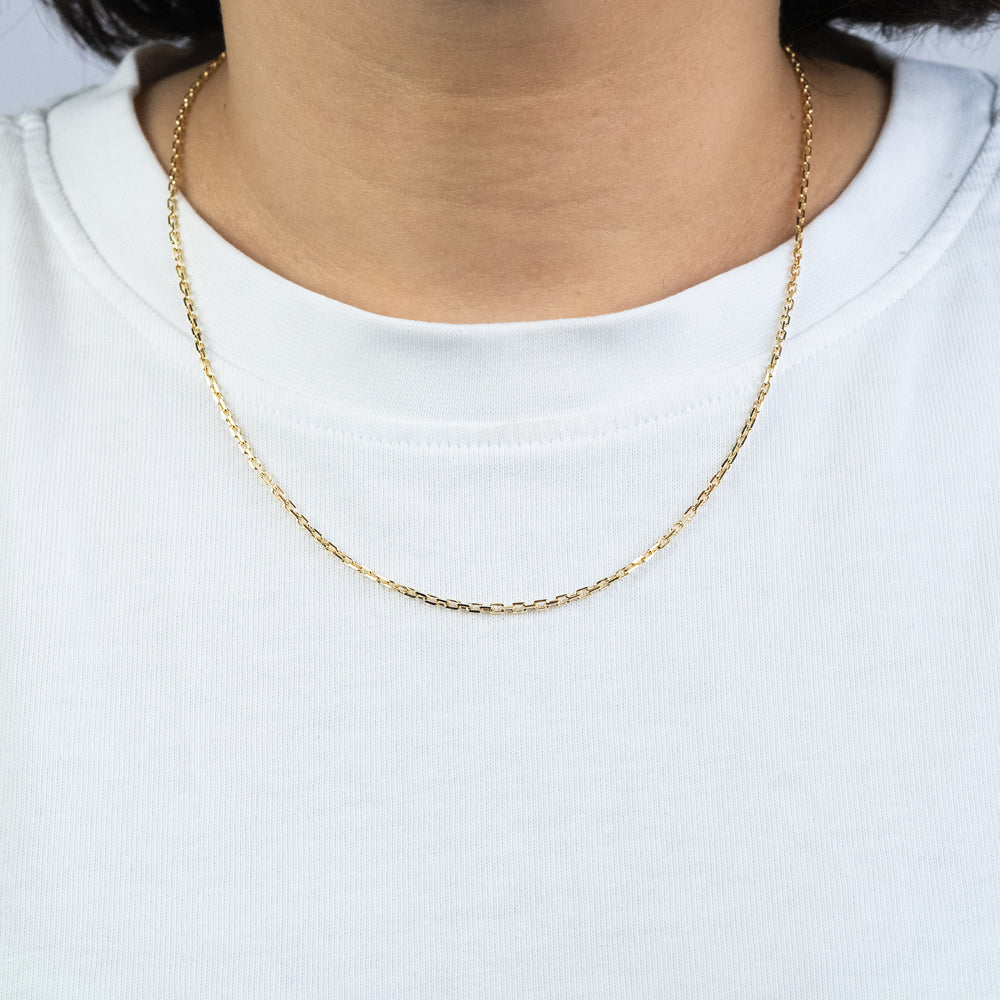 Ankerkette 925er Silber 4fach Gold 1,9 mm