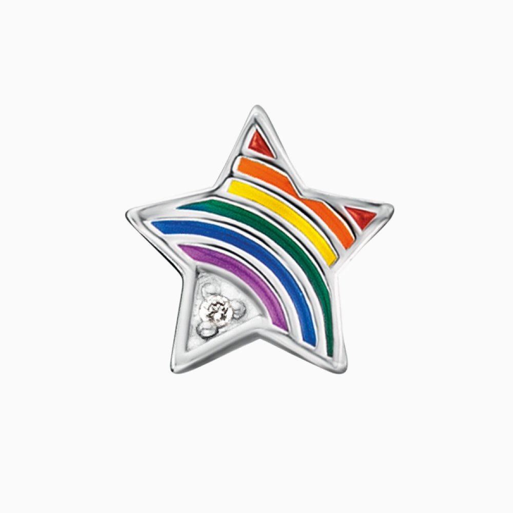 Engelsrufer Kinderohrringe Stern Regenbogen mit Zirkonia