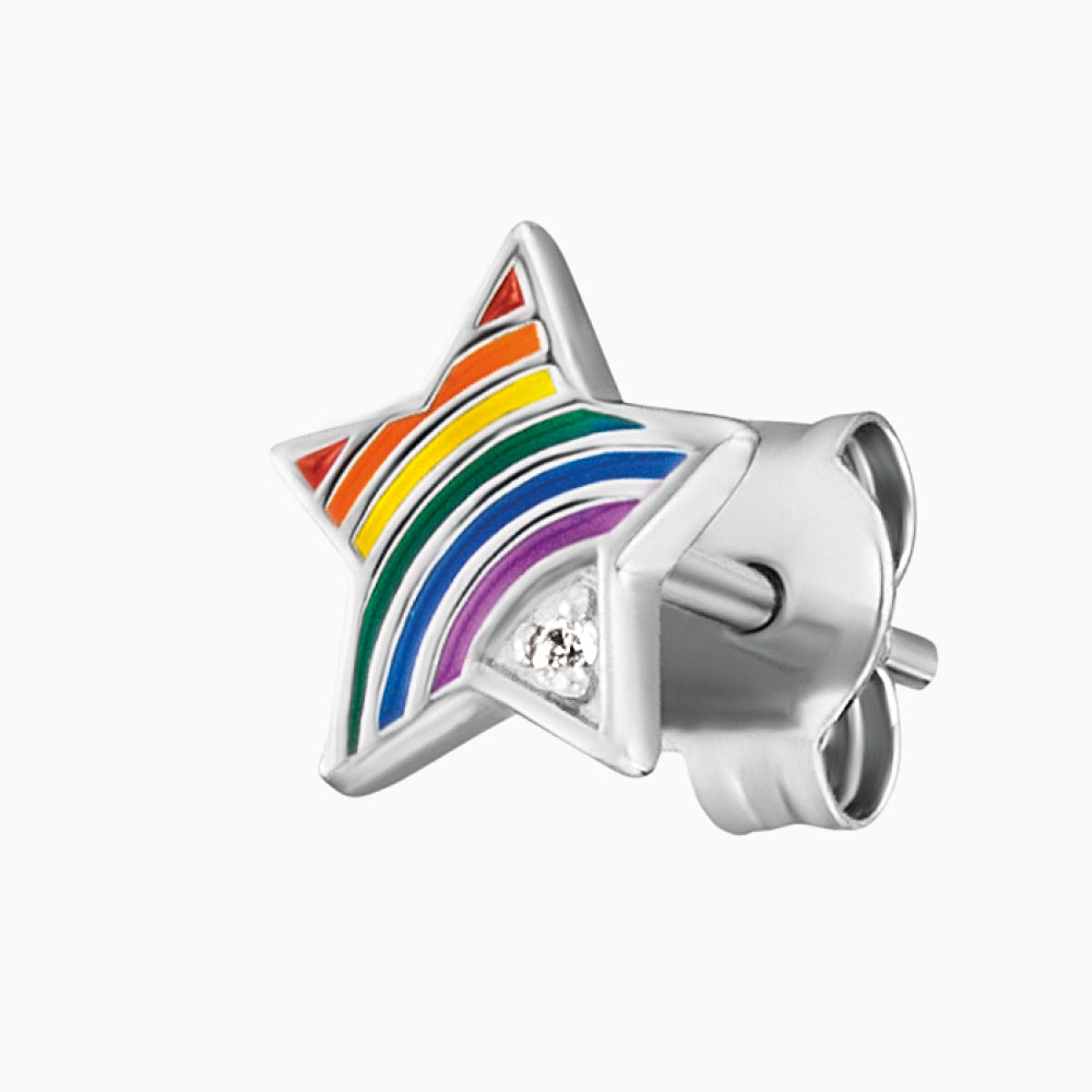 Engelsrufer Kinderohrringe Stern Regenbogen mit Zirkonia
