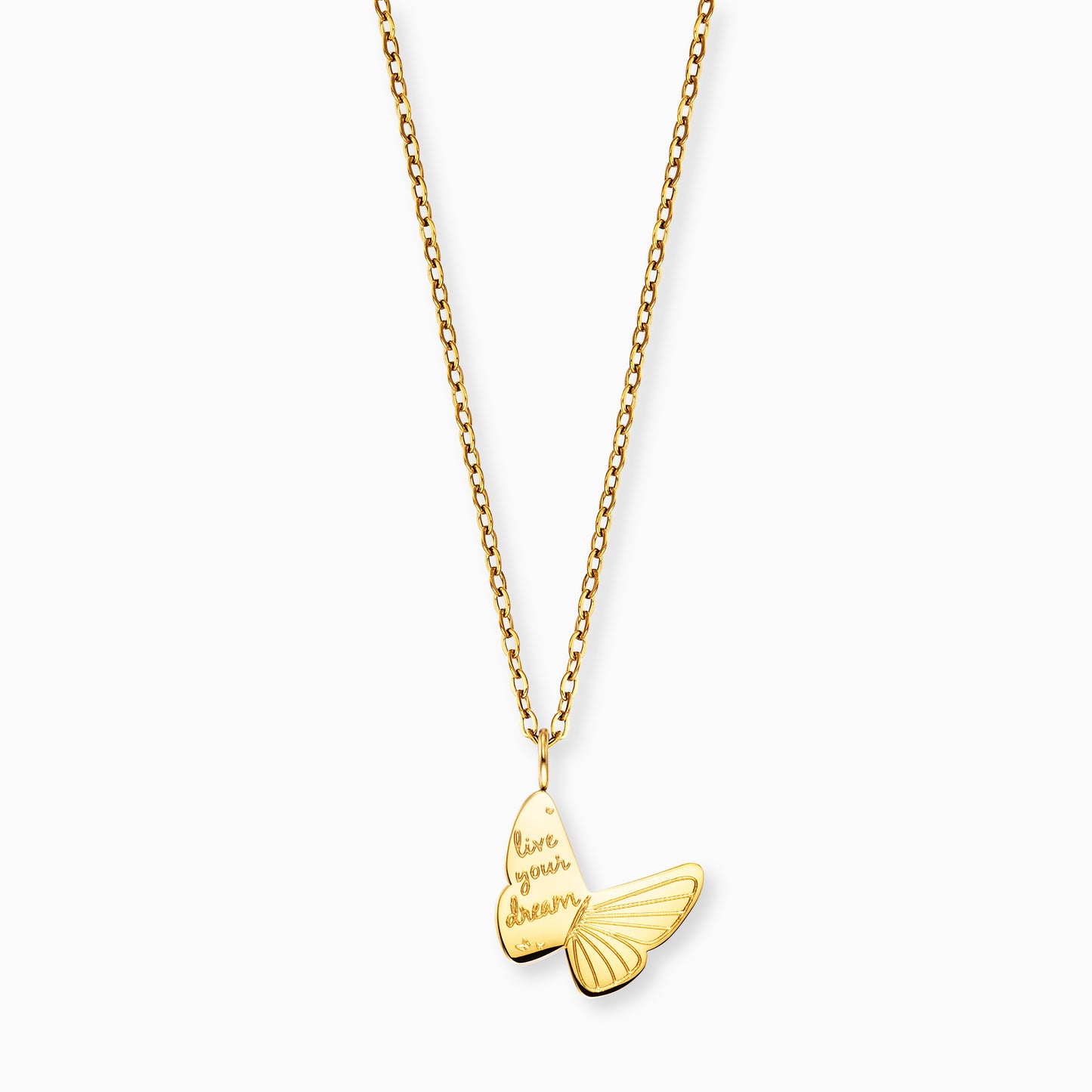 Grußkarte Dream mit Halskette Edelstahl Gold