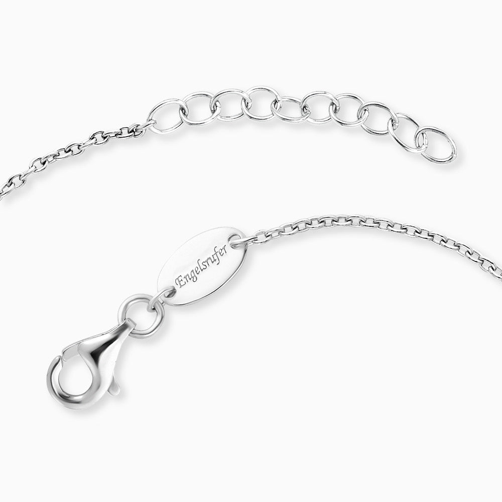 Armband 925er Silber Schutzengel Feder Bicolor