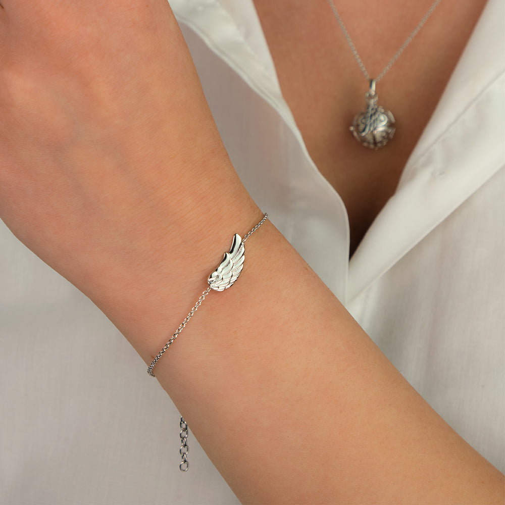 Armband 925er Silber Flügel