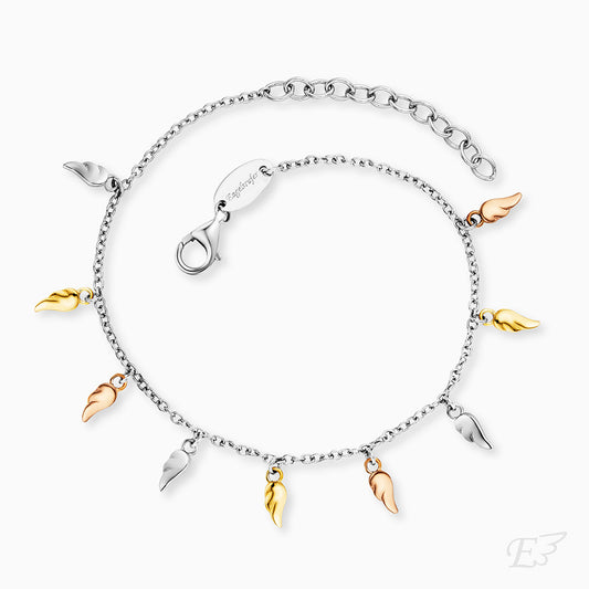 Armband 925er Silber Flying Wings Tricolor