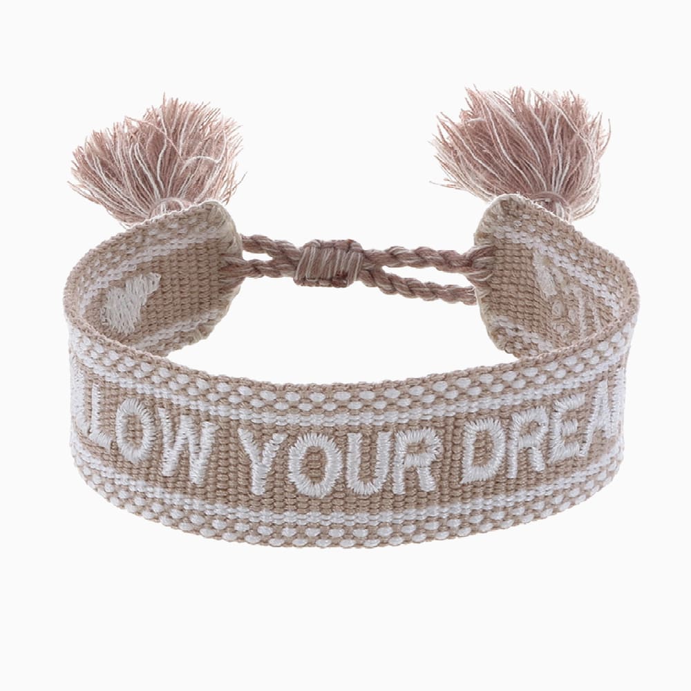 Armband Baumwolle Follow Your Dreams