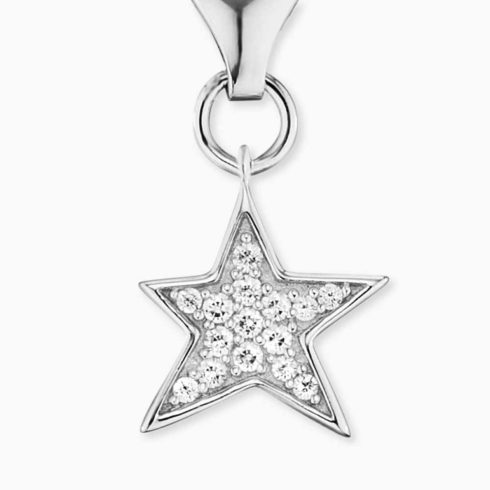 Charm 925er Silber Stern mit Zirkonia