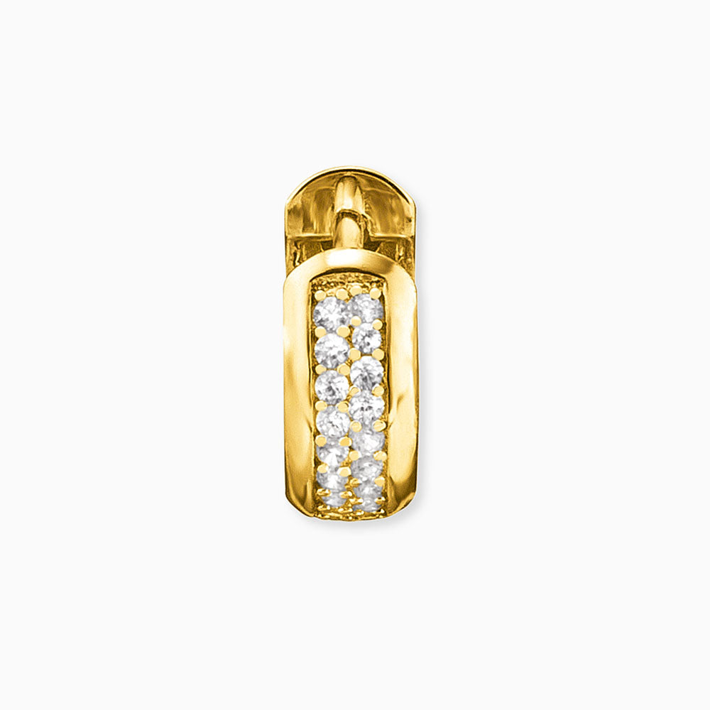 Creole 925er Silber Anna Gold mit Zirkonia
