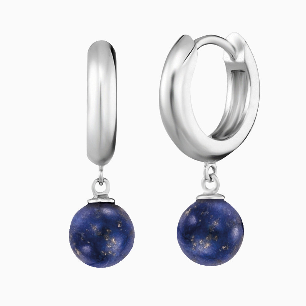Creole 925er Silber mit Kraftstein Lapislazuli