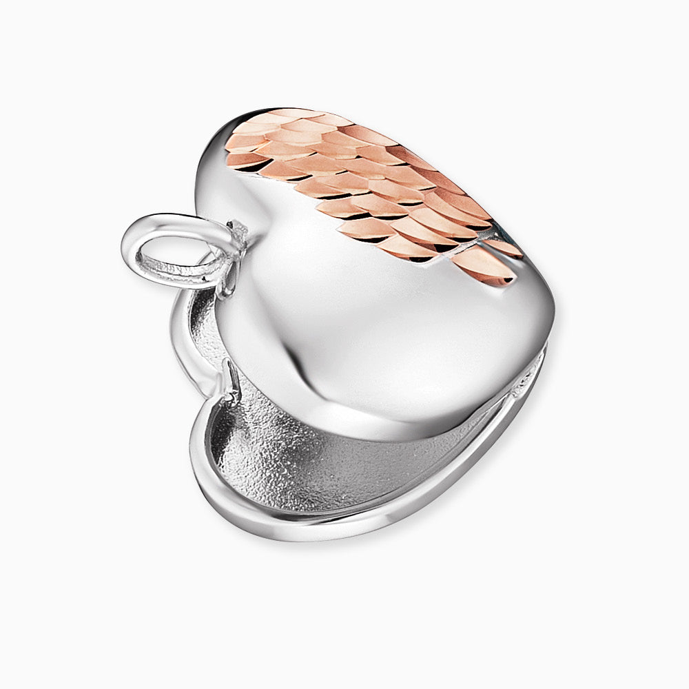 Anhänger 925er Silber Herz Medaillon Bicolor Roségold