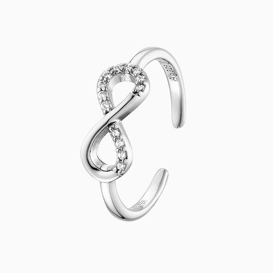 Ring  925er Silber Infinity mit Zirkonia