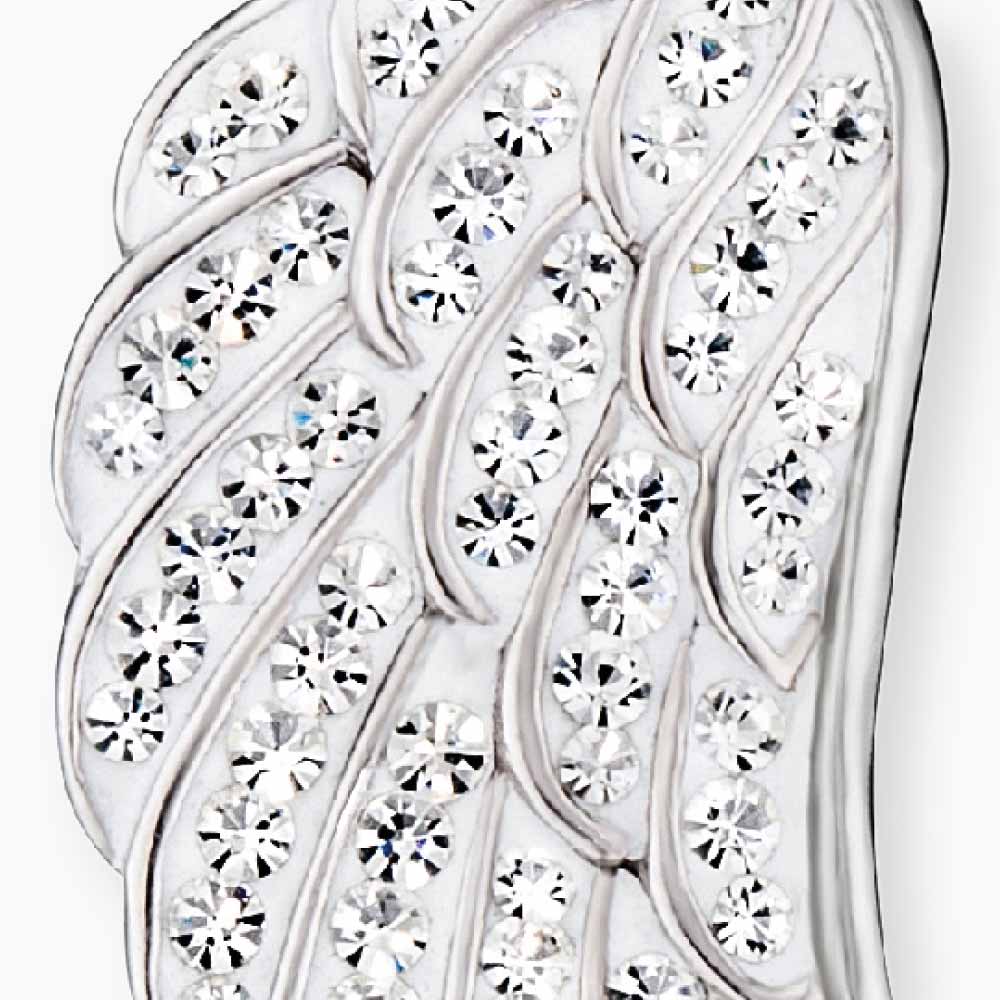 Anhänger 925er Silber Flügel mit Kristallen