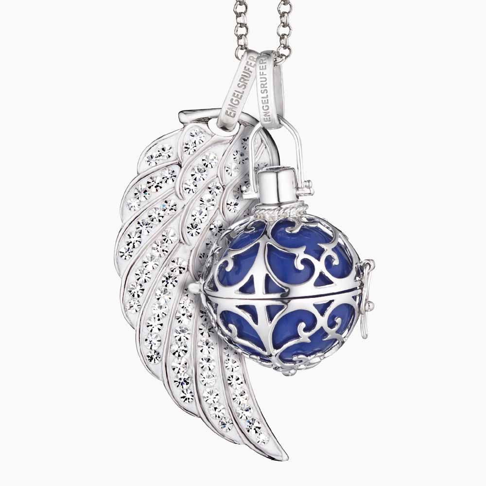 Anhänger 925er Silber Flügel mit Kristallen