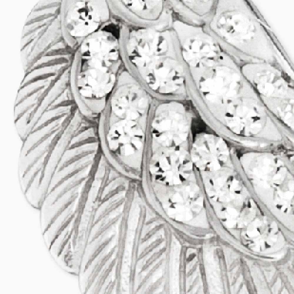 Anhänger 925er Silber Flügel mit Kristallen