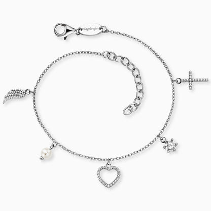 Armband Glaube, Liebe und Hoffnung Silber mit Zirkonia