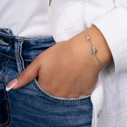 Engelsrufer Damen-Armband Himmelsträne mit Lebensblume silber mit Zirkonia