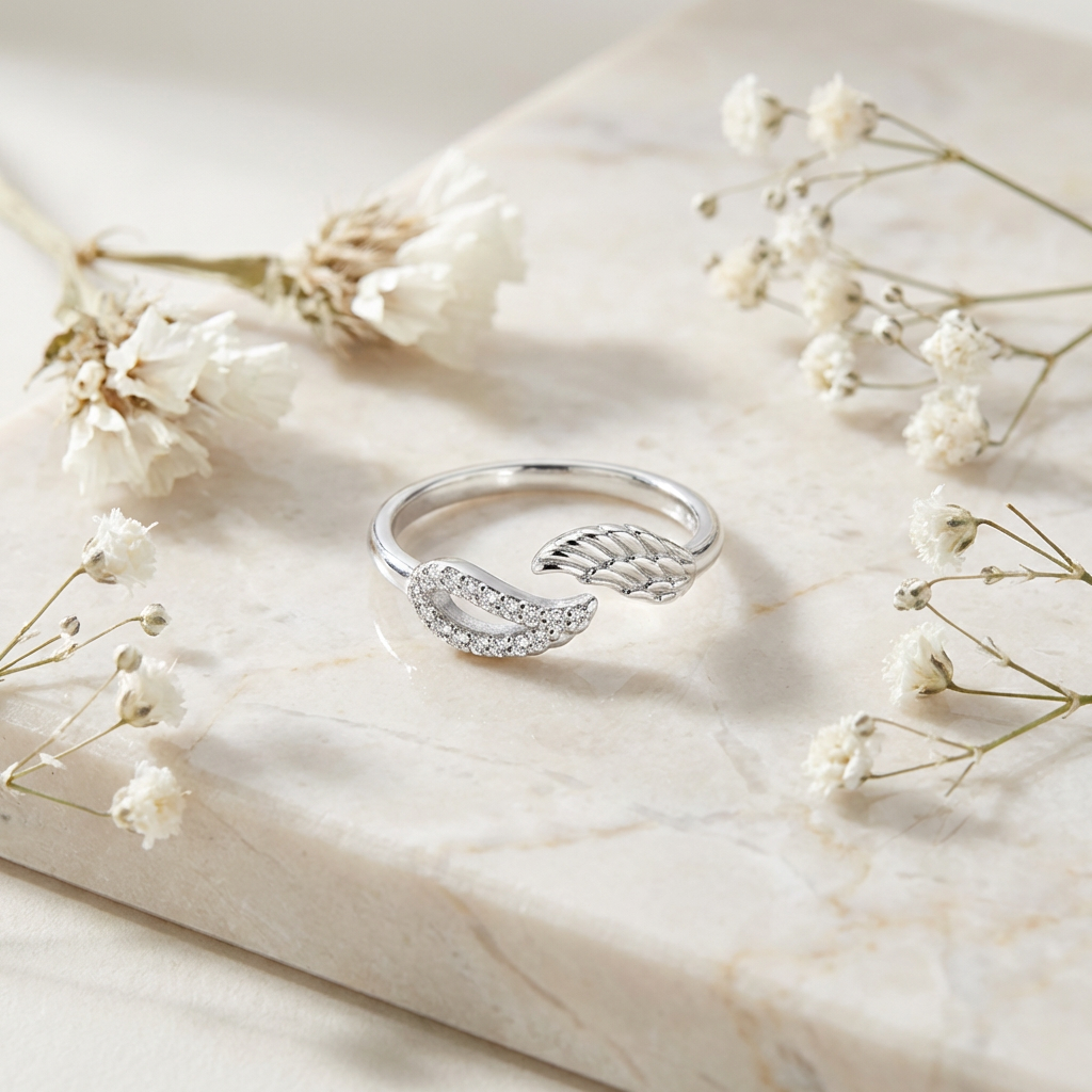 Ring 925er Silber Flügel mit Zirkonia