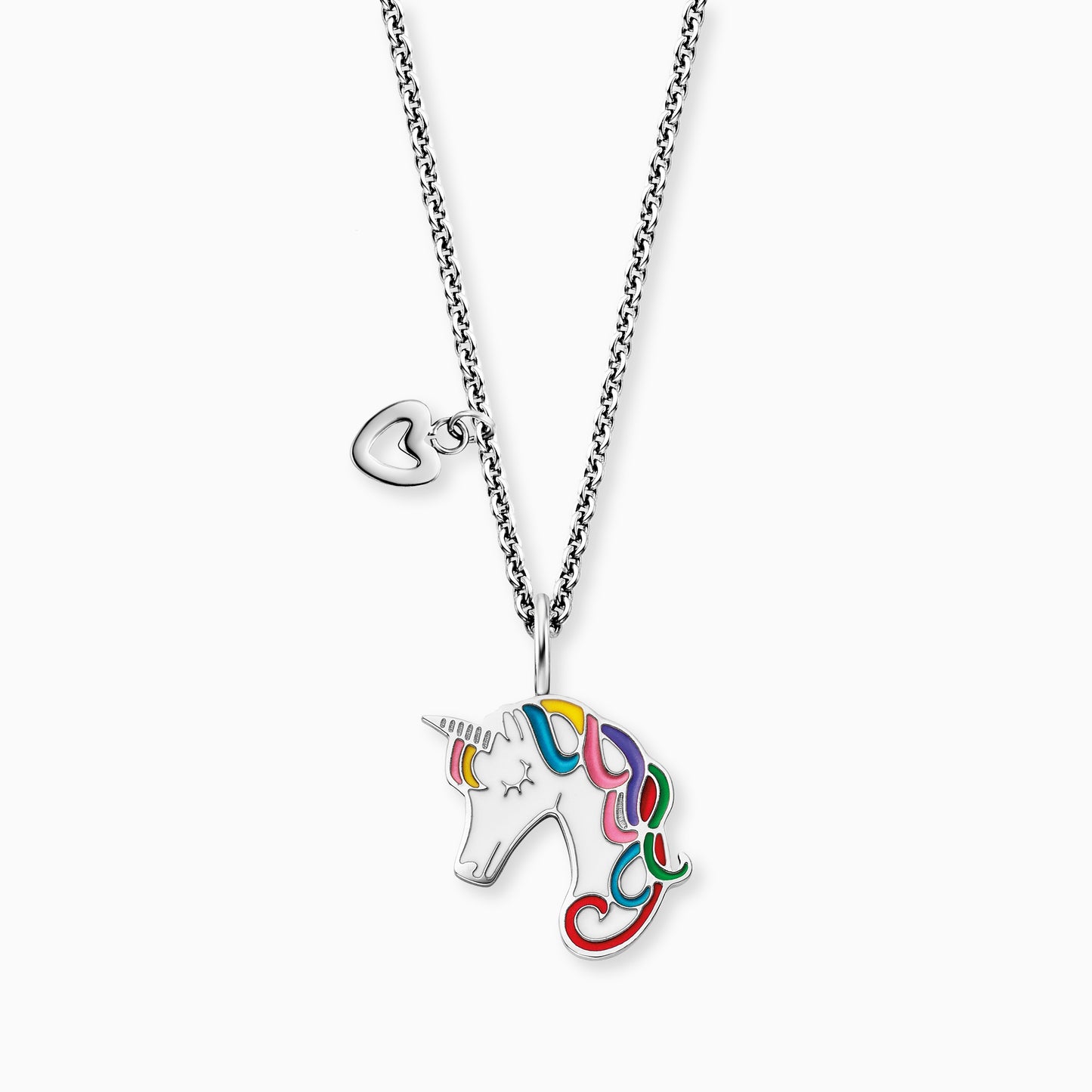 Kinderkette Einhorn Edelstahl mit Emaille