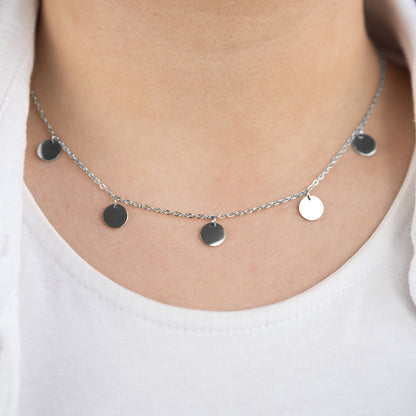 Grußkarte Happy Soul mit Halskette Edelstahl Silber