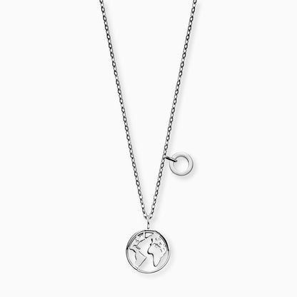 Grußkarte Ocean mit Halskette Edelstahl Silber