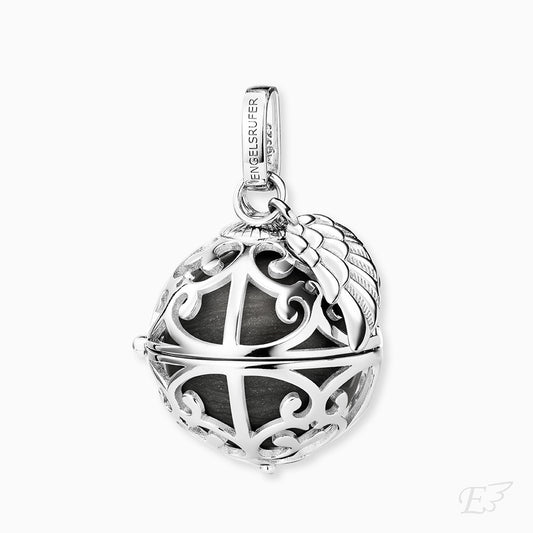 Engelsrufer women's pendant silver with wings and Chime in mother-of-pearl color in gray