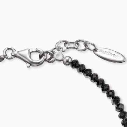 Engelsrufer silver bracelet with black spinel beads