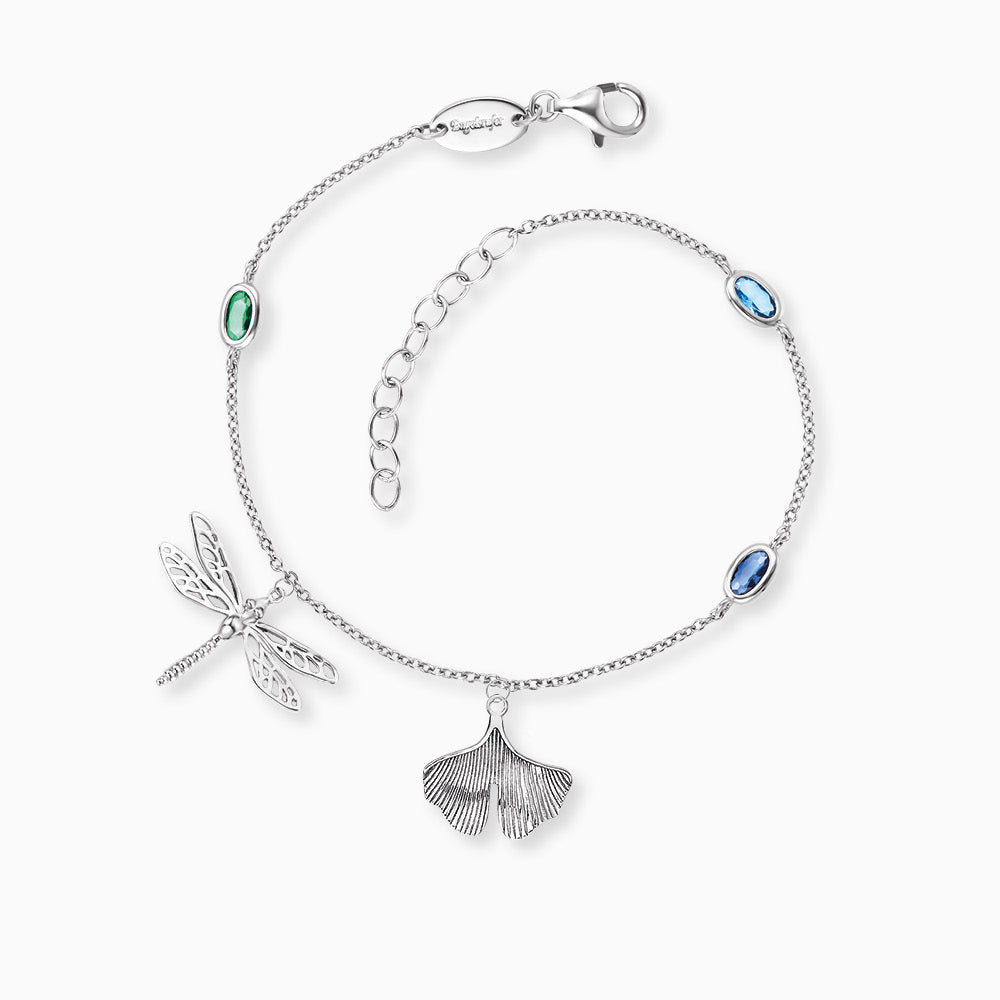 Engelsrufer Damen-Armband Joynature mit Libellen und Ginkgo Anhänger