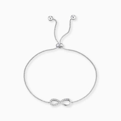 Engelsrufer Ohrstecker, Armband und Halskette für Damen: Silber mit Infinity-Symbol, Love-Schriftzug und funkelnden Zirkoniasteinen