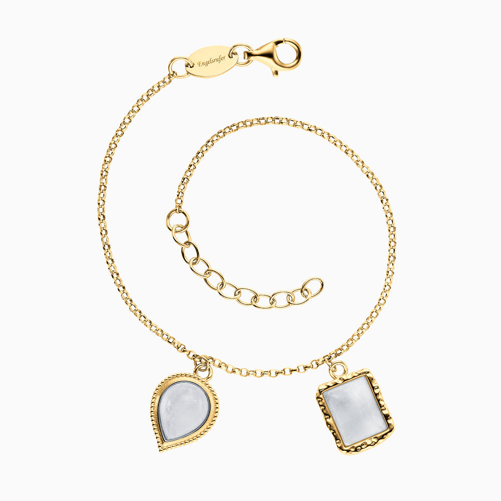 Engelsrufer „Pure Moon“ – Silber-Gold Armband & Mondstein-Halskette