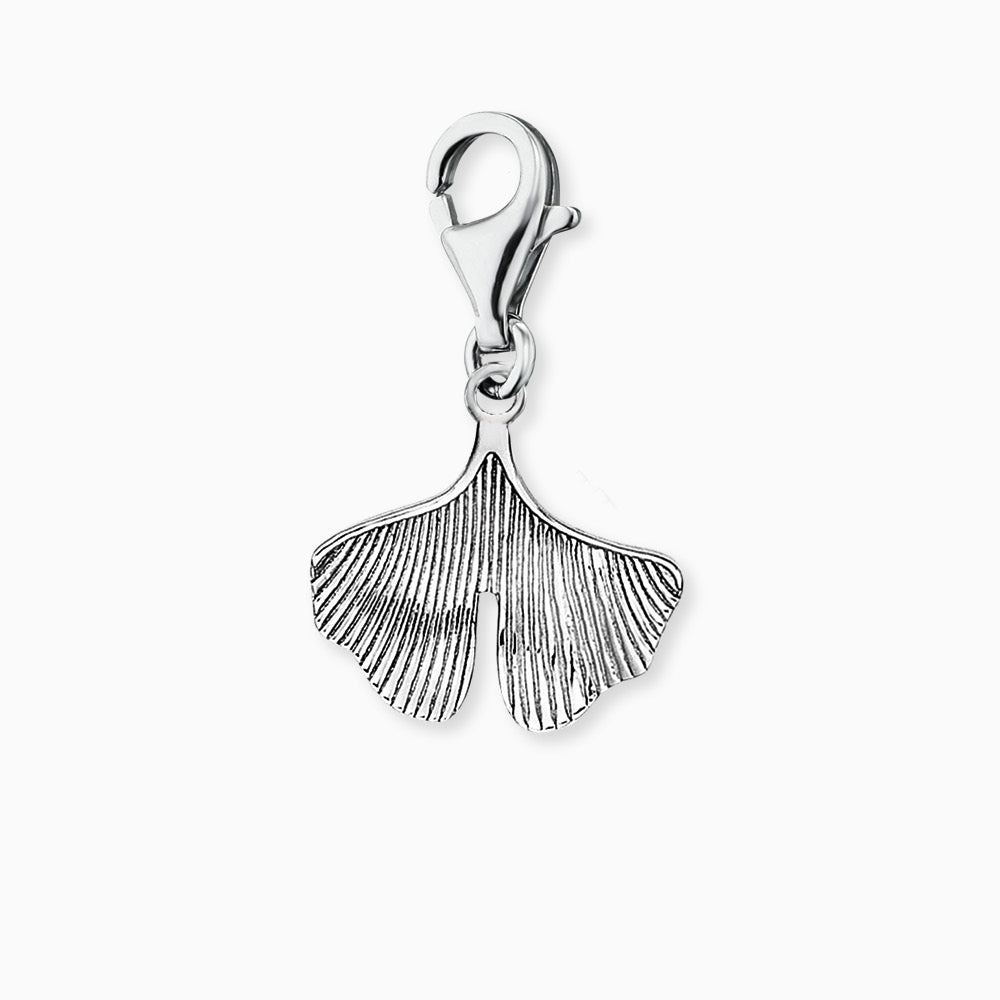 Engelsrufer Charm Ginkgo Blatt silber Damen