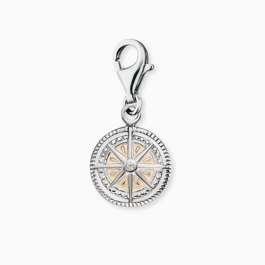 Engelsrufer charm wind rose with silver enamel