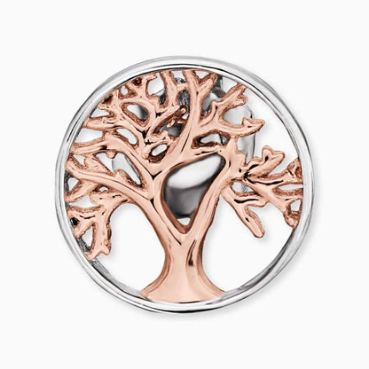 Engelsrufer Tree of Life stud earrings silver & rosé bicolor