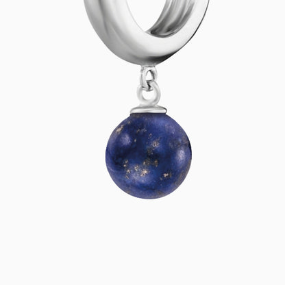 Engelsrufer Damen Creole Silber mit Lapislazuli Perle