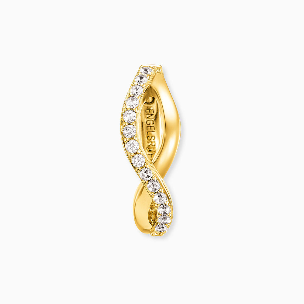 Engelsrufer hoop earrings silver gold-plated with zirconia Paradise