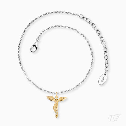 Engelsrufer anklet sterling silver rhodium-plated guardian angel bicolor