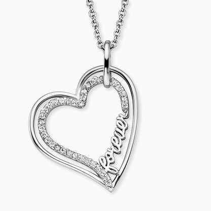 Engelsrufer women's necklace sterling silver with Forever lettering with zirconia