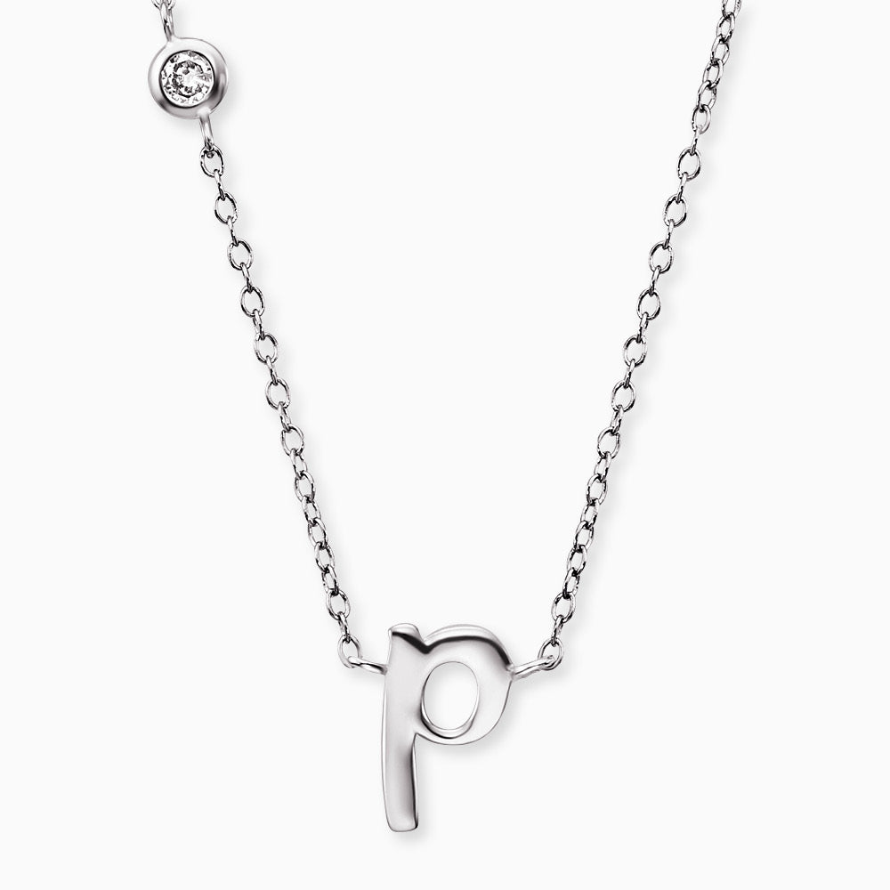 Engelsrufer women's necklace initials all letters with zirconia stone