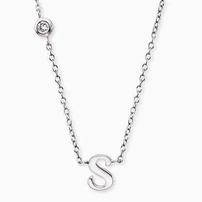 Engelsrufer women's necklace initials all letters with zirconia stone