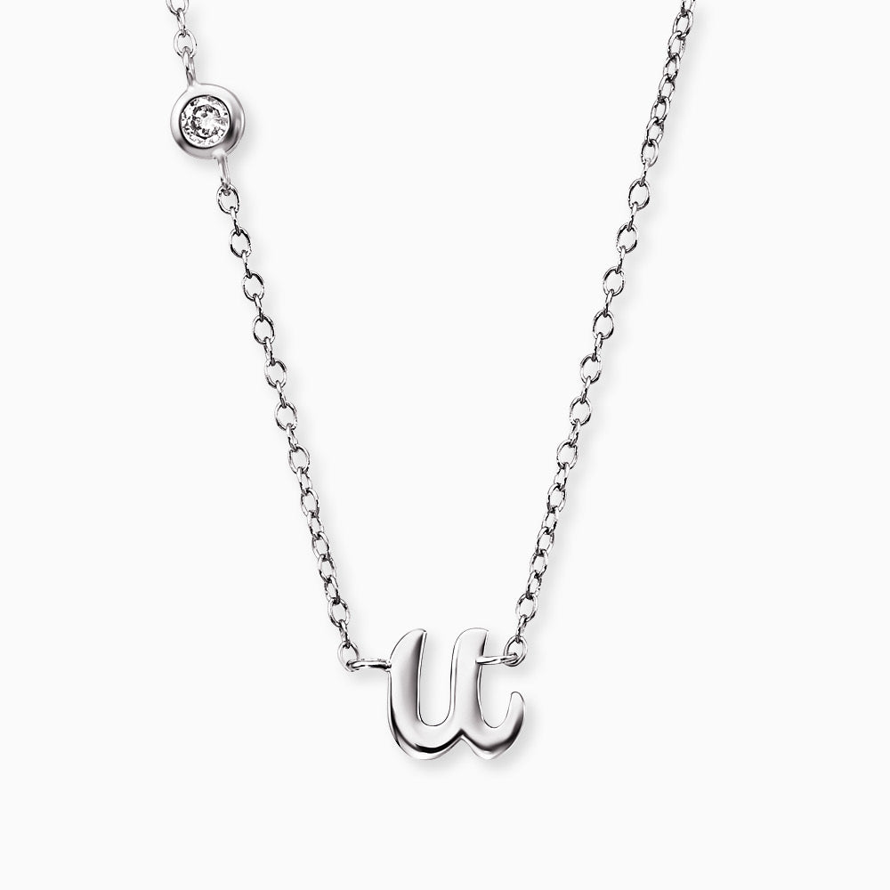 Engelsrufer women's necklace initials all letters with zirconia stone