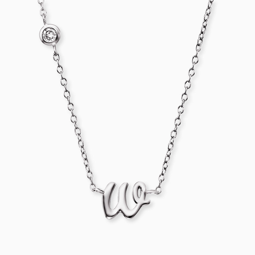 Engelsrufer women's necklace initials all letters with zirconia stone