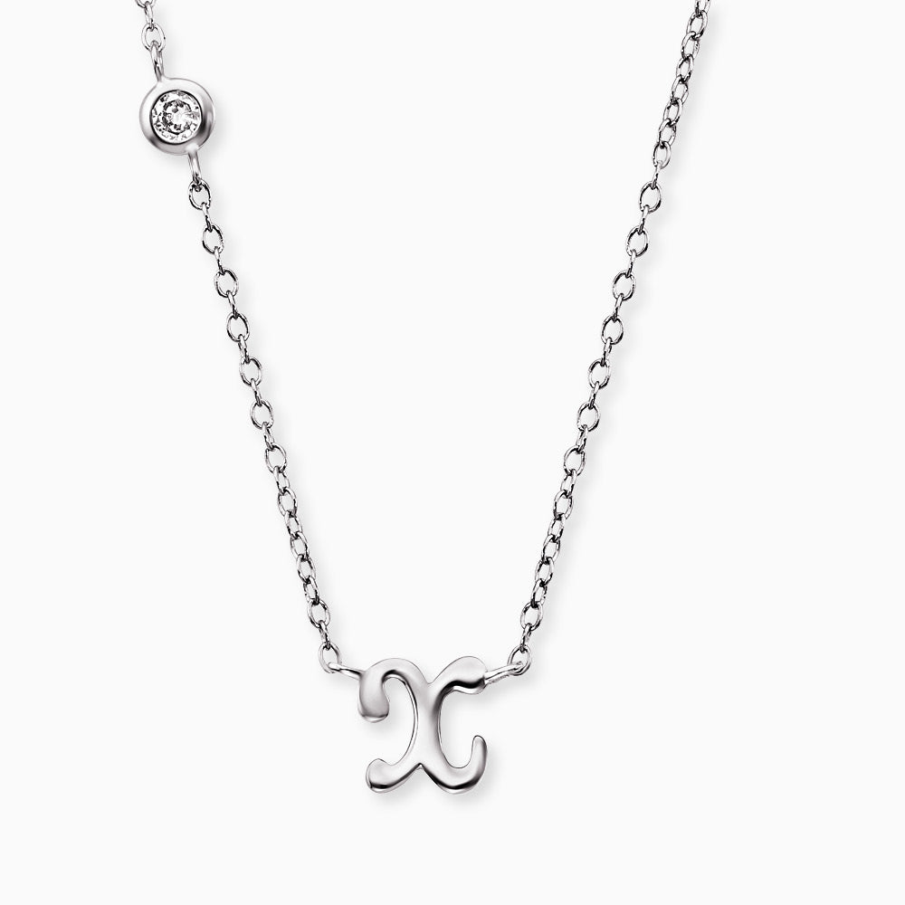 Engelsrufer women's necklace initials all letters with zirconia stone