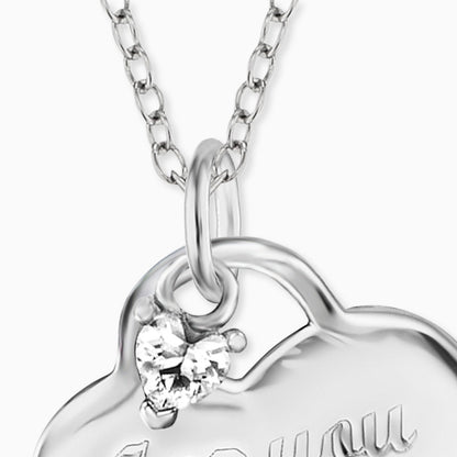 Engelsrufer Damen Herz Kette Silber "I love you Mom" mit Zirkonia für alle Mütter