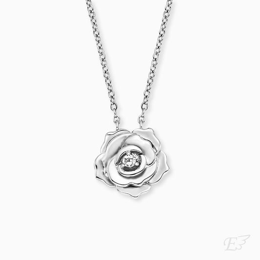 Engelsrufer women's necklace starling silver with rose and zirconia