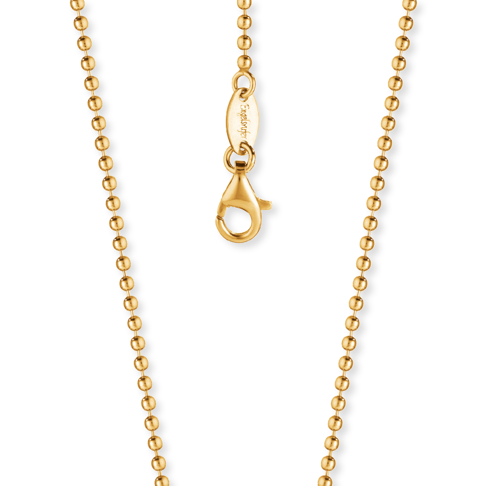 Kugelkette 2mm Silber Gold plated  90cm