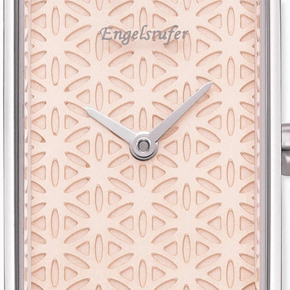 Engelsrufer women's wristwatch Flower of Life silver with stainless steel bracelet