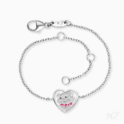 Engelsrufer children's bracelet girls cat with multicolored enamel