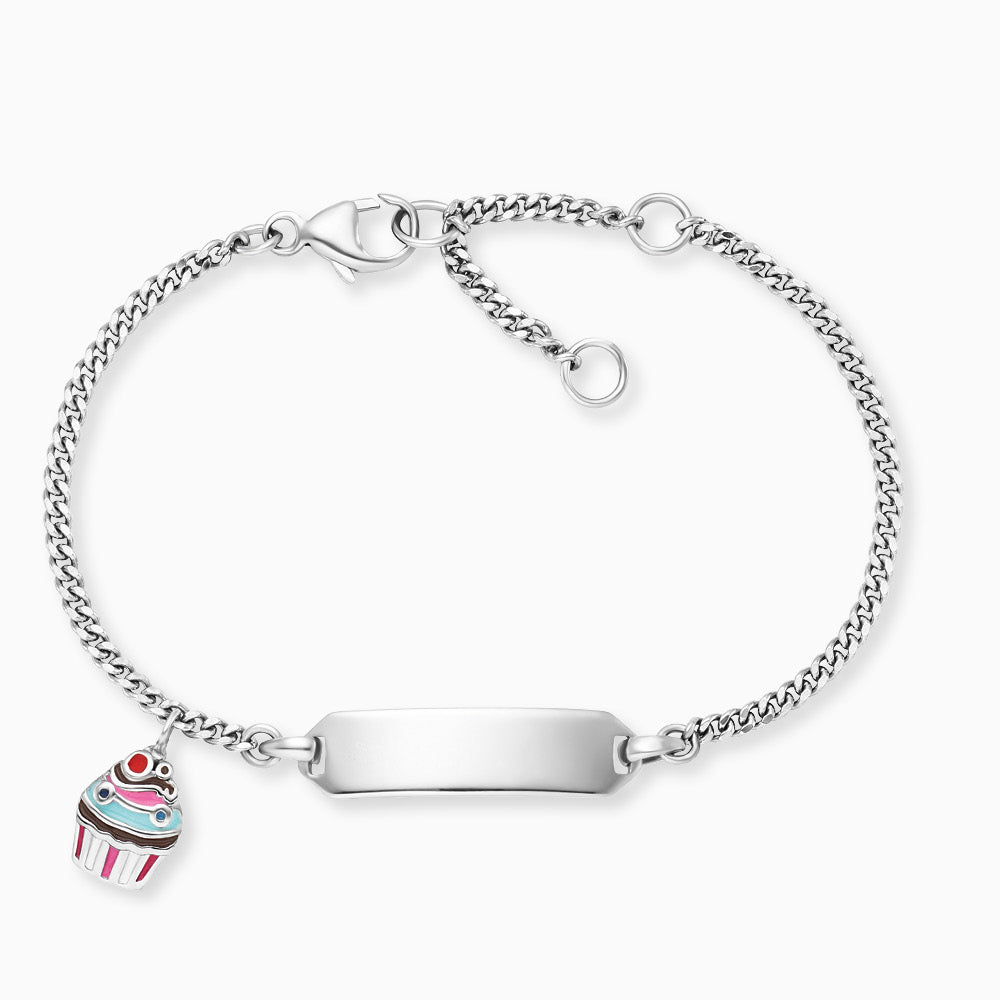 Engelsrufer children's bracelet girls silver with engraving plate and muffin symbol