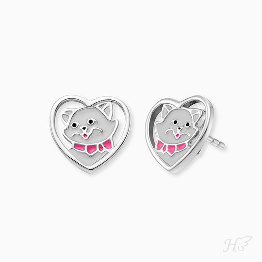 Engelsrufer children's earrings girls cat with multicolored enamel