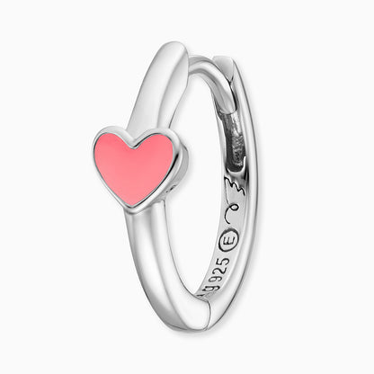 Engelsrufer children's hoop earrings with heart symbol in pink enamel