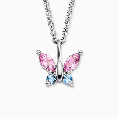 Engelsrufer children's necklace girls butterfly with zirconia multicolor