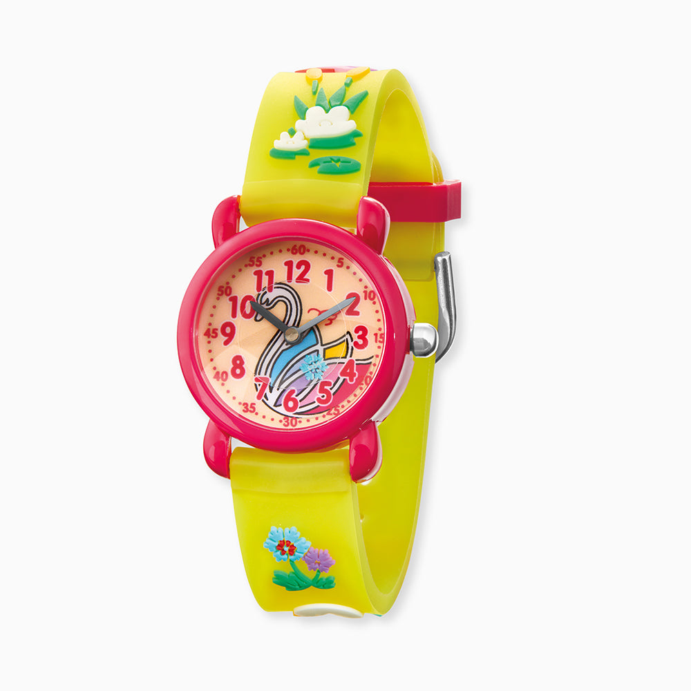 Engelsrufer children's watch set with swan motif and cherry bracelet