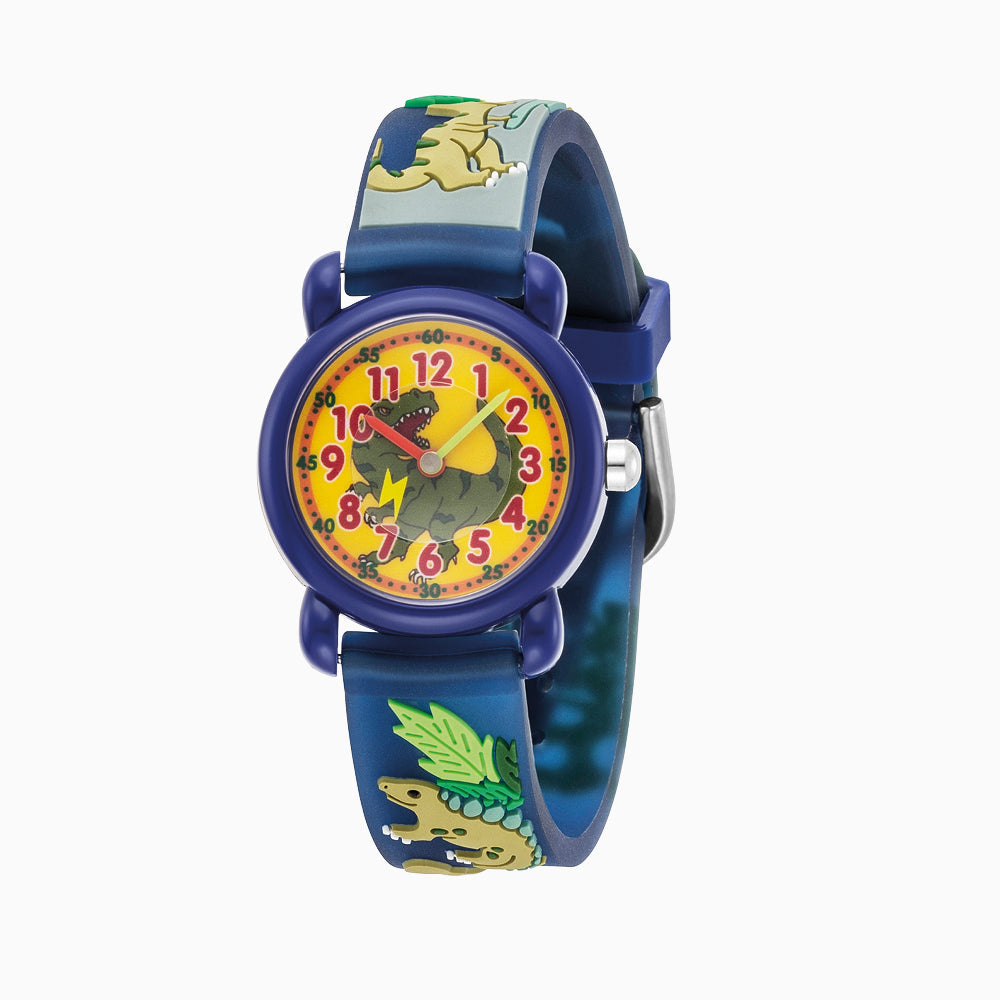 Herzengel Kinderuhr mit dinosauriermotiv in Multicolor